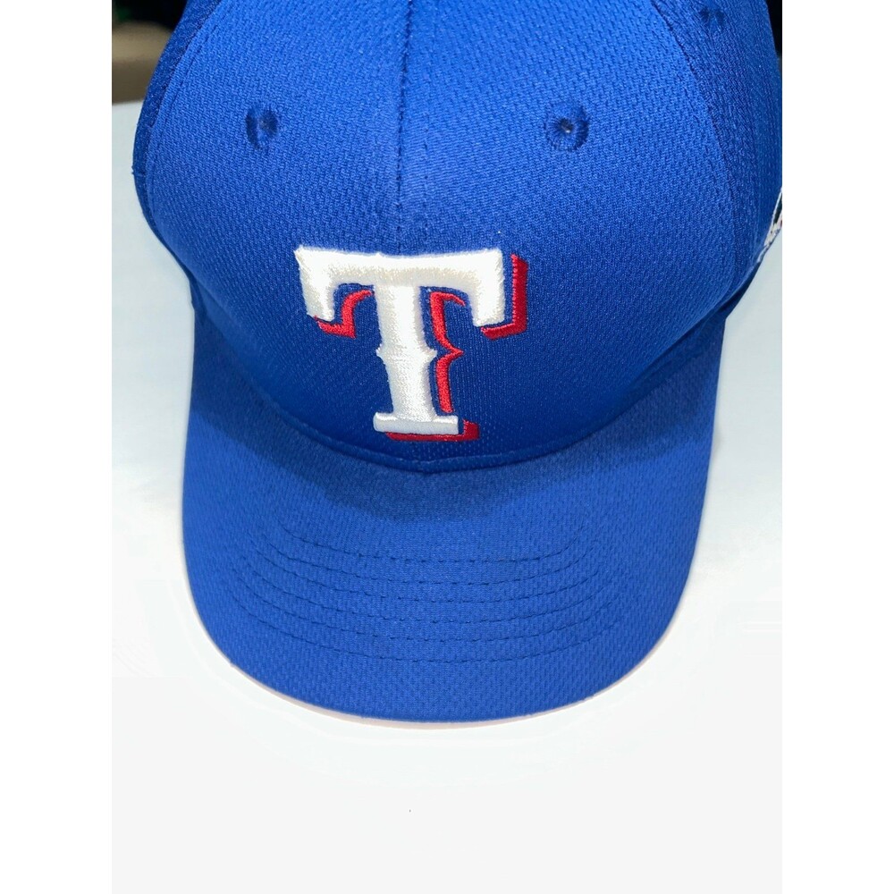 Texas Rangers Baseball Hat Cap Blue Red Embroidered Youth One Size Fits Most